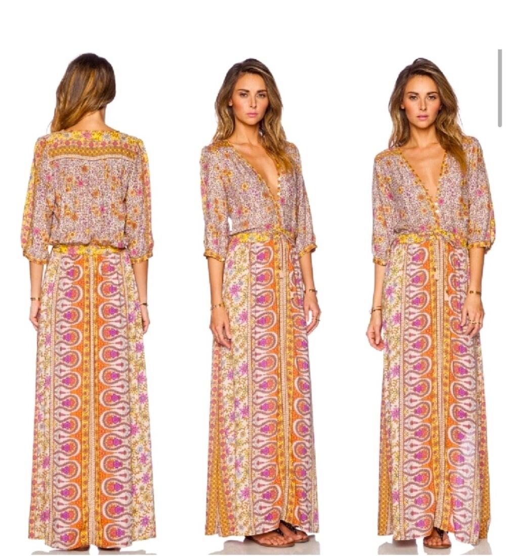 Spell & The Gypsy RARE Boho Blossom Dress Saffron